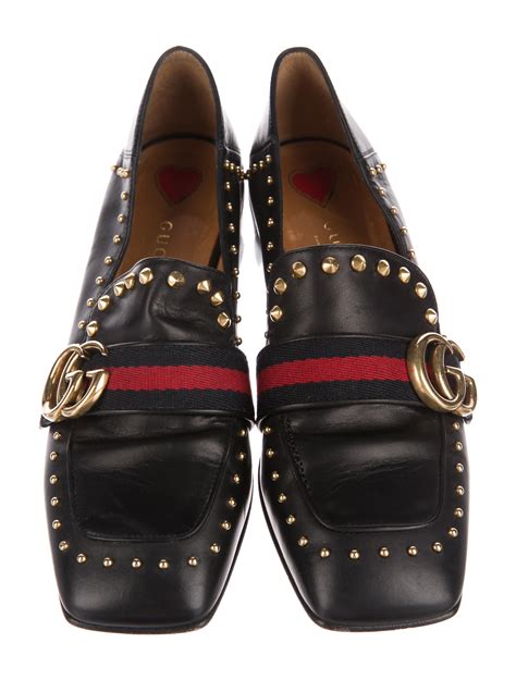 gucci peyton studded loafers|women's gucci loafers.